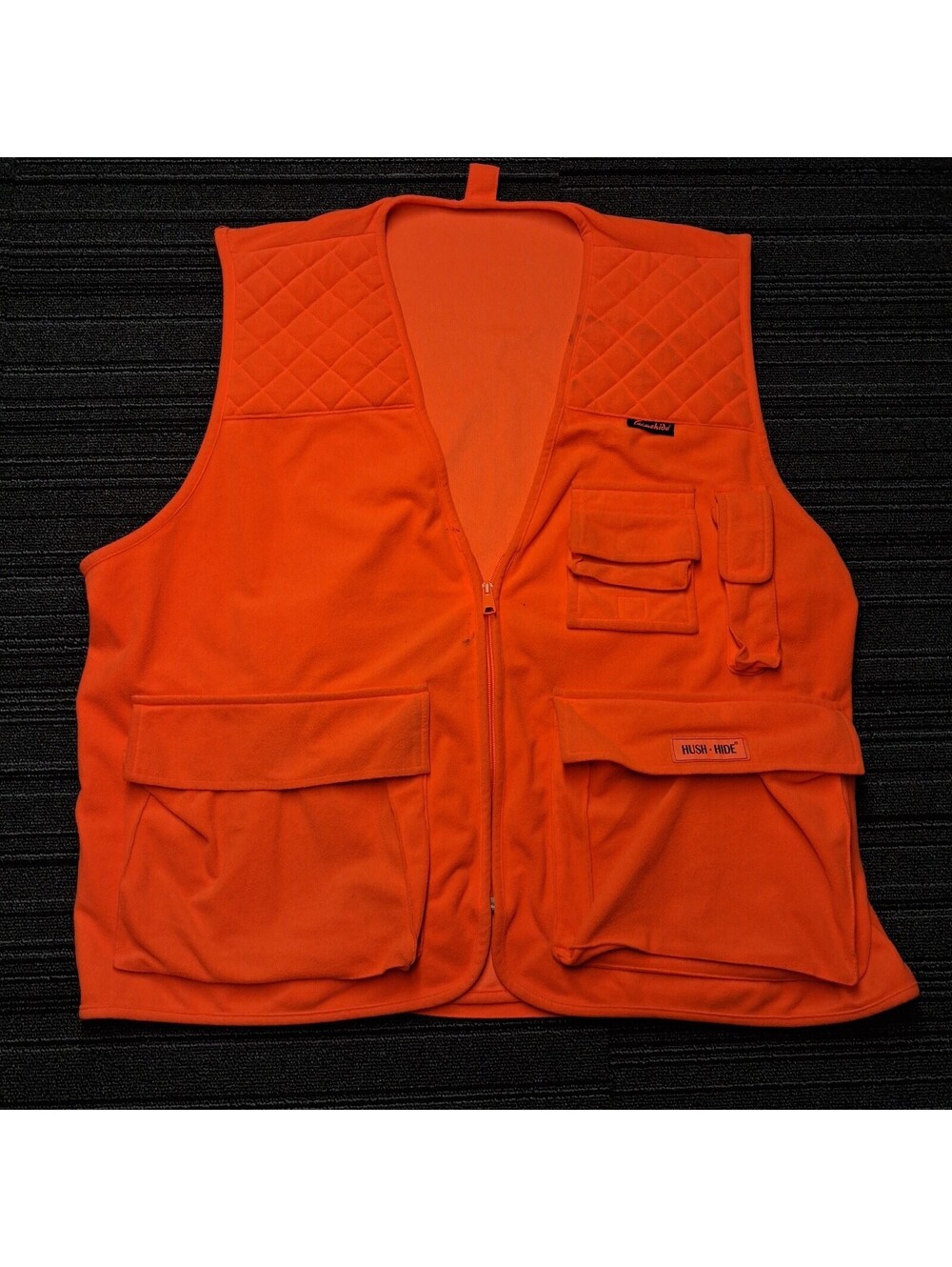 Gamehide Hush Hide Hunting Vest Mens XL Blaze Orange Shooting Cargo Pockets